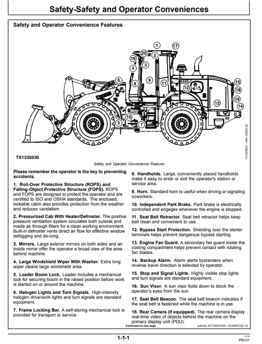 JOHN DEERE 644 X 4WD LOADER OPERATOR MANUAL OMT483921X019