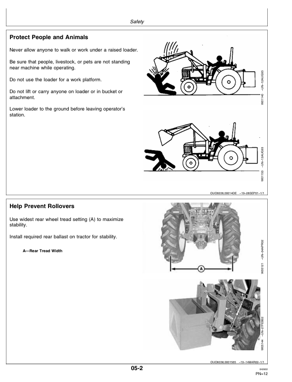JOHN DEERE 419 LOADER OPERATOR MANUAL OMW48833