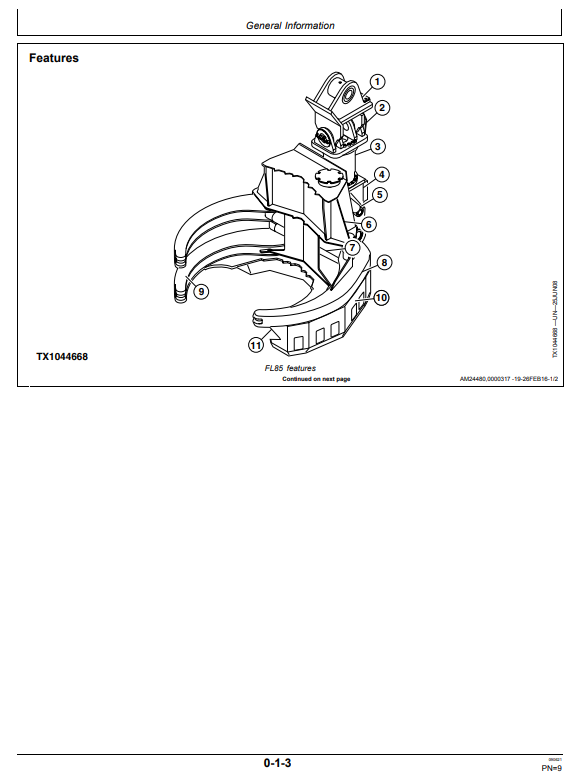 WARATAH FL85 FELLING HEAD OPERATOR MANUAL WA115036