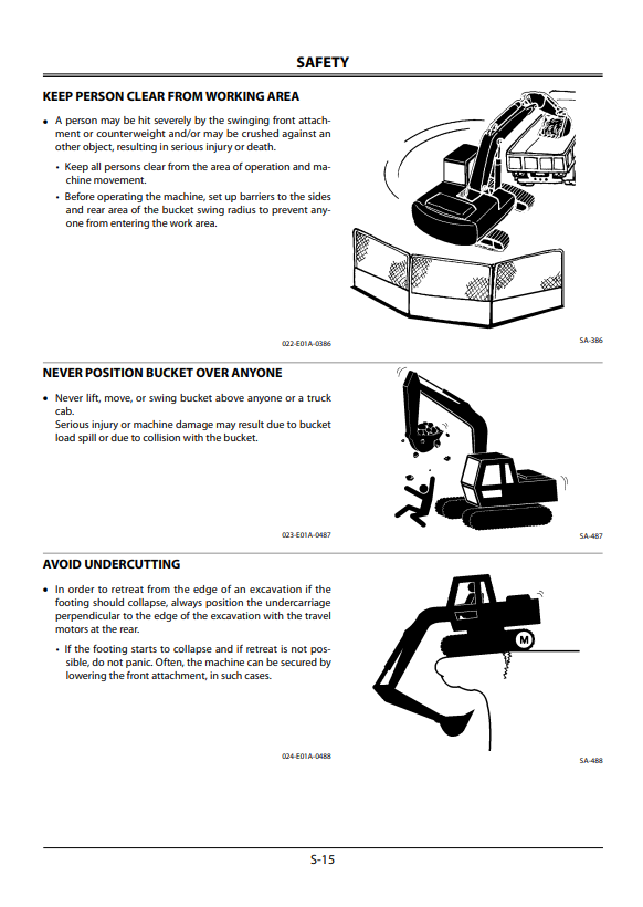 HITACHI ZAXIS 240LC-3, 270LC-3, 350LC-3 HYDRAULIC EXCAVATOR OPERATOR MANUAL EM1V1NA11