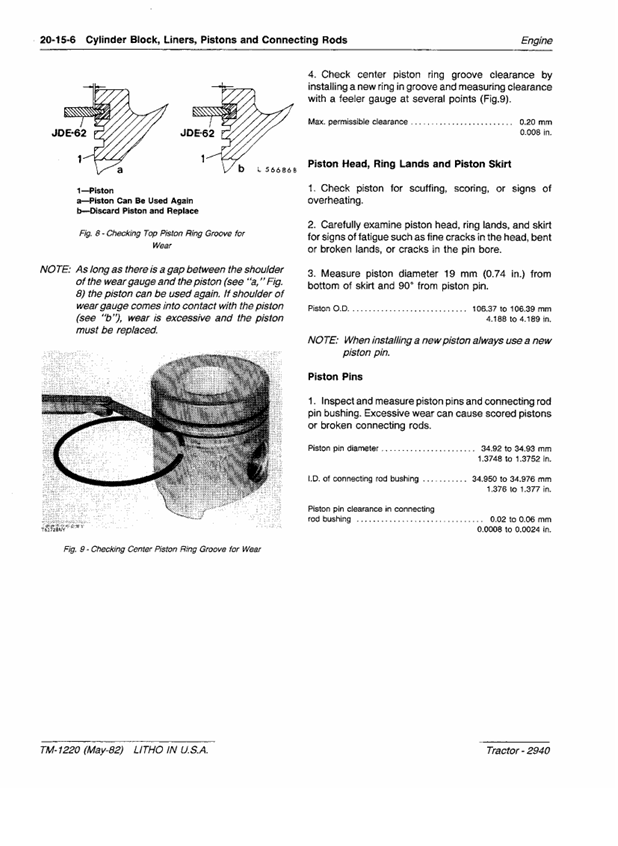 JOHN DEERE 2940 TRACTOR TECHNICAL MANUAL TM1220