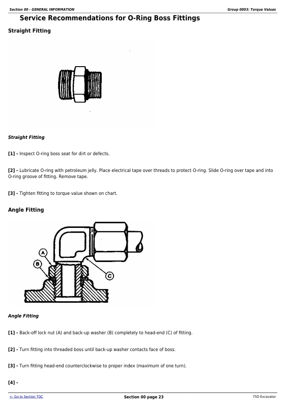 JOHN DEERE 75D EXCAVATOR REPAIR TECHNICAL MANUAL TM10749