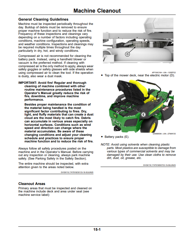 JOHN DEERE Z370RS RESIDENTIAL ZTRAK 42A DECK ZERO TURN MOWER OPERATOR MANUAL OMUC45088