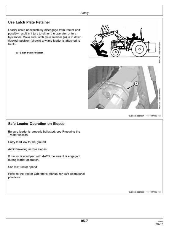 JOHN DEERE 419 LOADER OPERATOR MANUAL OMW48833