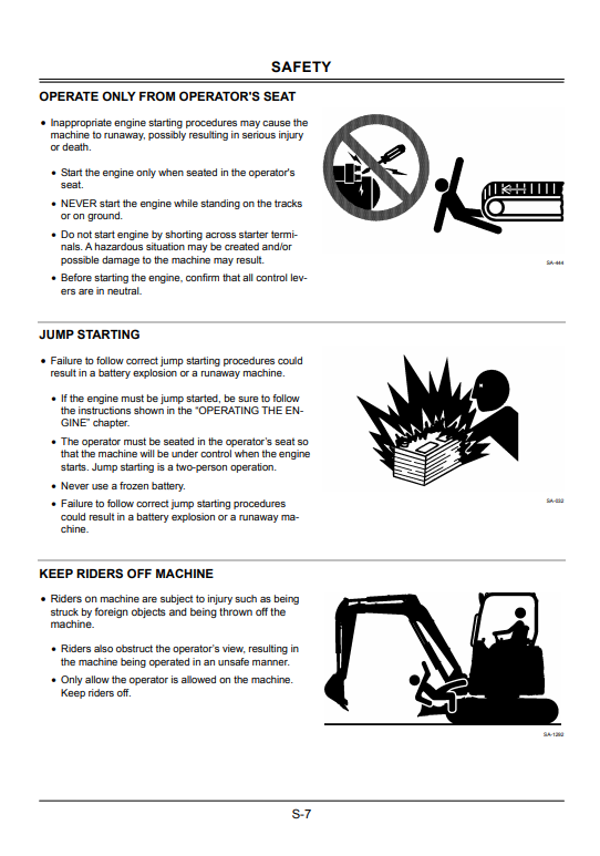 HITACHI ZAXIS 17U - 2 HYDRAULIC EXCAVATOR OPERATOR MANUAL EM1MS12
