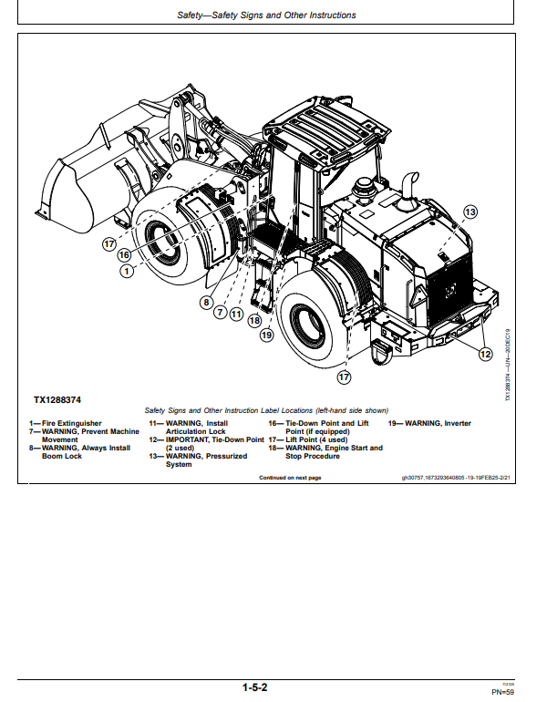 JOHN DEERE 644 X 4WD LOADER OPERATOR MANUAL OMT483921X019