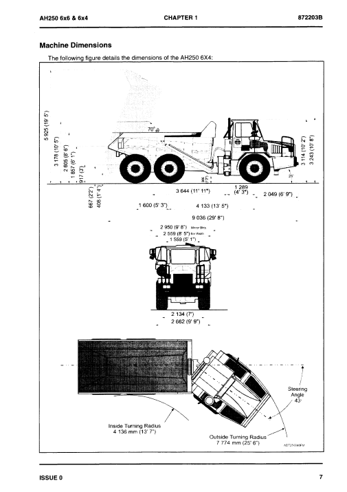 HITACHI AH250 6X4, 6X6 ARTICULATED DUMP TRUCK OPERATOR MANUAL EM872203B