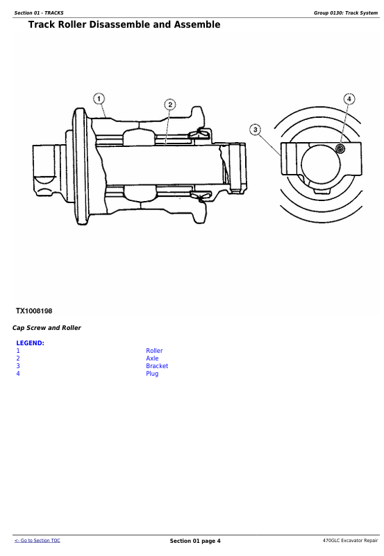 JOHN DEERE 470GLC EXCAVATOR WITH 6UZ1XZSA-01 ENGINE REPAIR TECHNICAL MANUAL TM12180