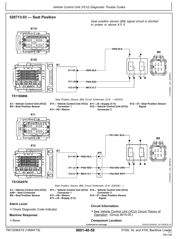 JOHN DEERE 410L BACKHOE LOADER OPERATION AND TEST TECHNICAL MANUAL TM13299X19