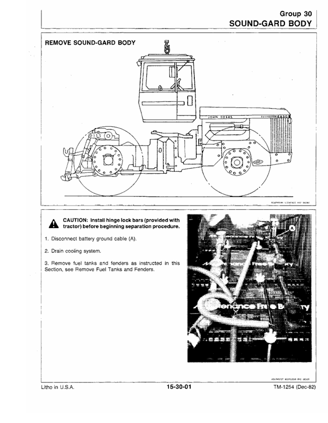 JOHN DEERE 8850 TRACTOR TECHNICAL MANUAL TM1254