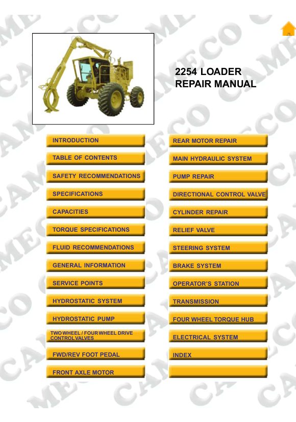 JOHN DEERE 2254 LOADER REPAIR MANUAL