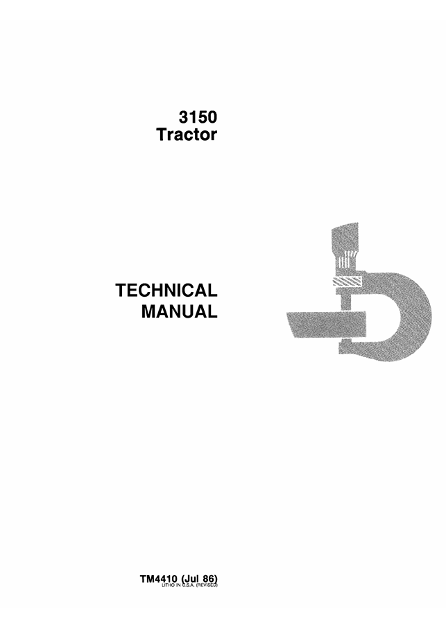 JOHN DEERE 3150 TRACTOR TECHNICAL MANUAL TM4410