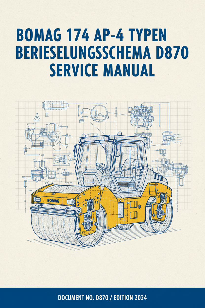 BOMAG 174 AP-4 TYPEN BERIESELUNGSSCHEMA D870 SERVICE MANUAL PDF