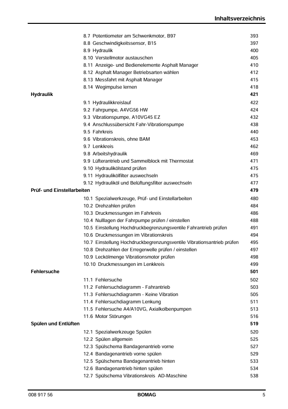 BOMAG Asphalt Manager BW 203 AD-4 AM Manual 05.2011 German PDF
