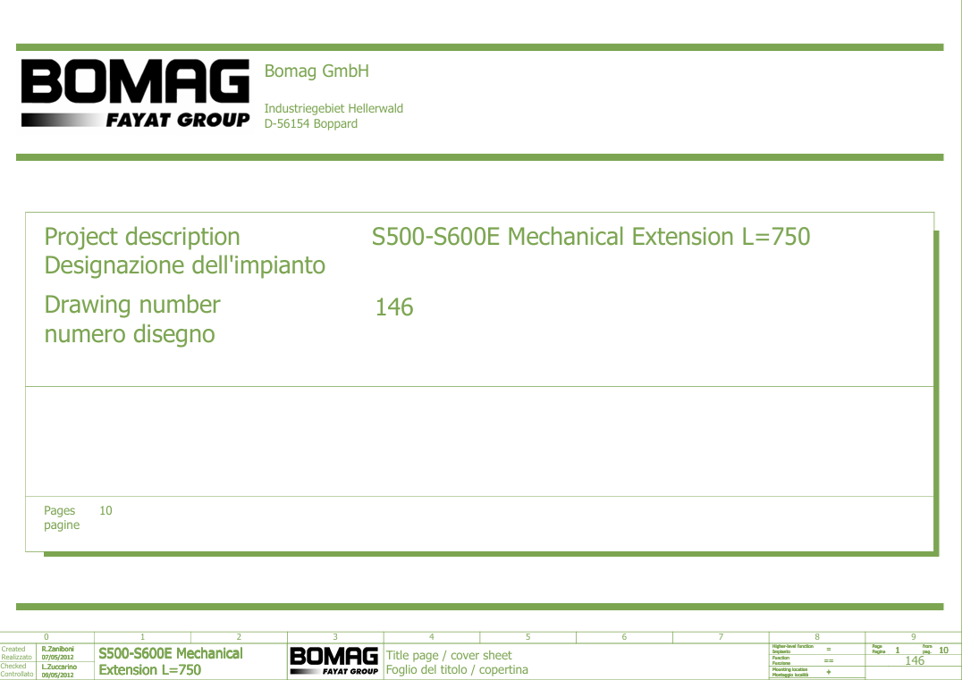 BOMAG BF 800C S500-S600E MECHANICAL EXTENSION EN_146 10.2012 SCHEMATIC MANUAL PDF