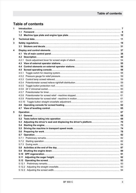 BOMAG BF 900 C Operating Manual 00808181 PDF Download