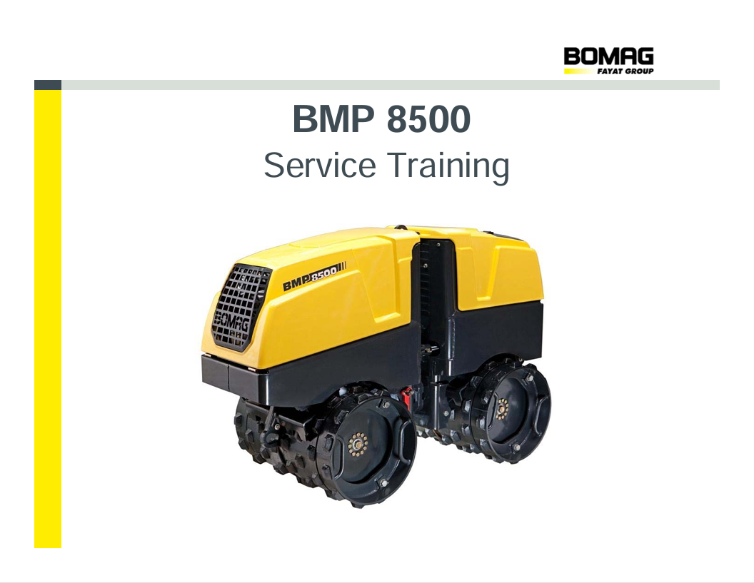 BOMAG BMP 8500 Service Training Manual PDF