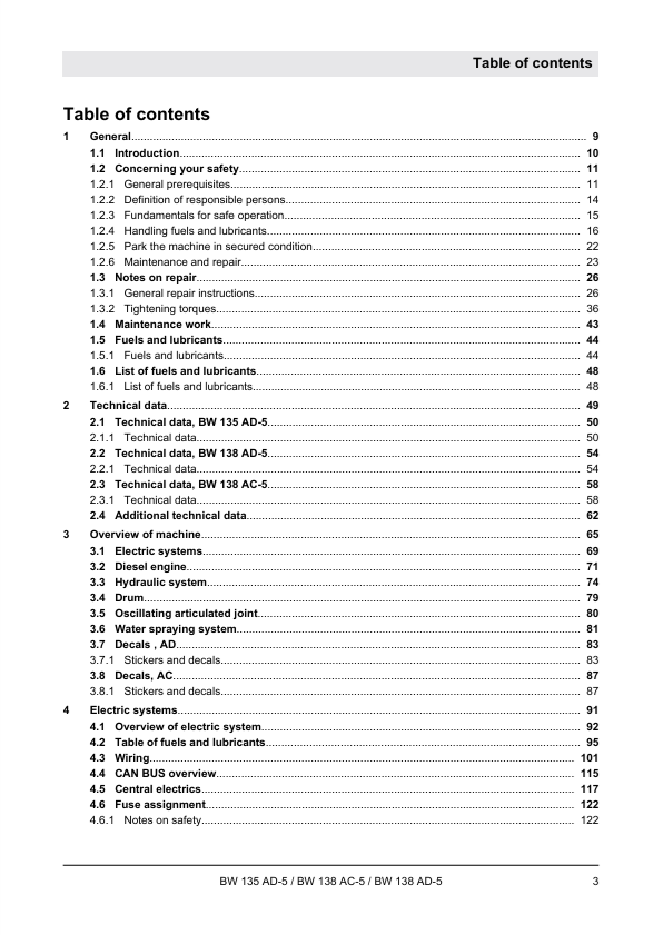BOMAG BW135 AC-5 Service Manual 05.2016 PDF – 00840132EN