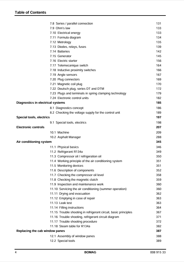 BOMAG BW154 AP-AM Vibratory Roller Repair & Service Manual