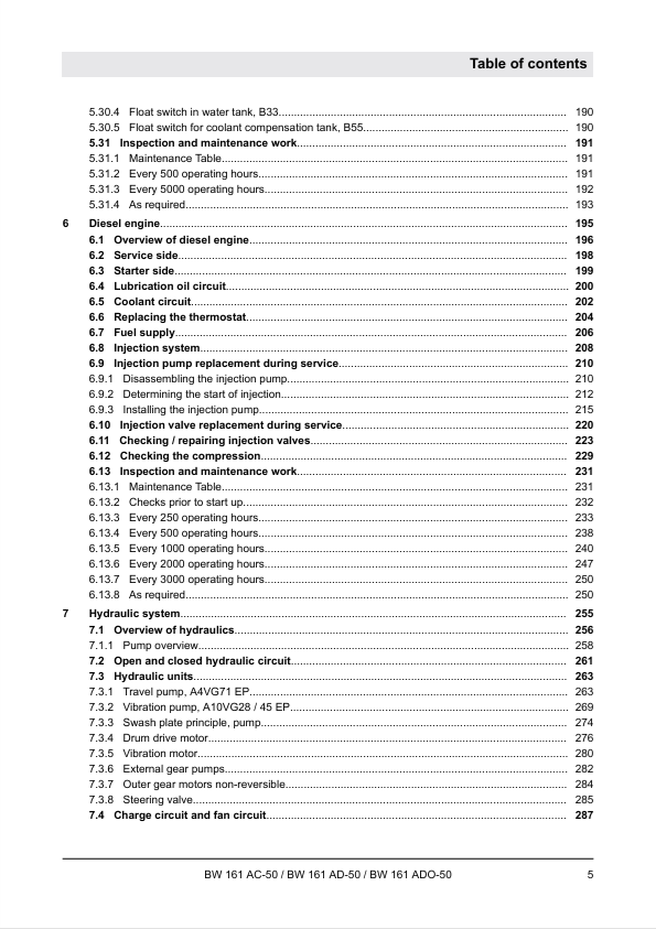 BOMAG BW161 AC-50 Tandem Roller Manual 02.2018 PDF
