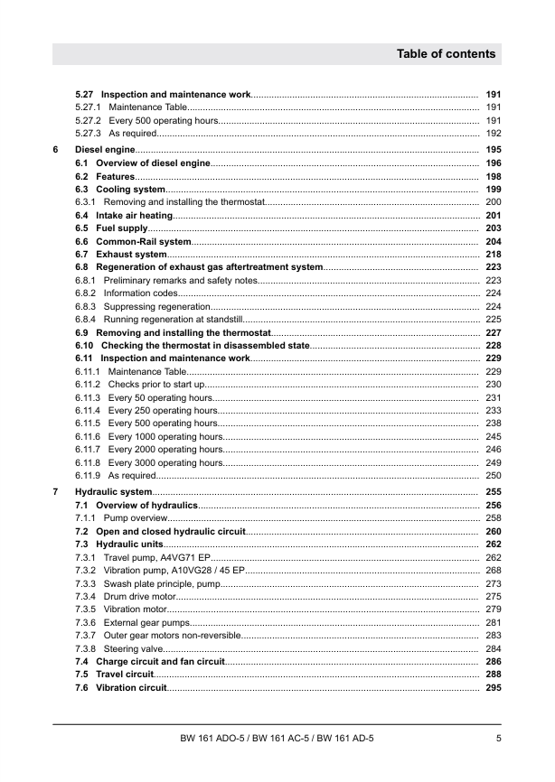 BOMAG BW161 AC-5 Service Manual | 00892549 | 02.2018 PDF