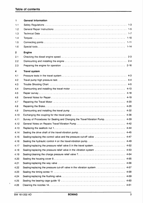 BOMAG BW161 AD-2 Repair Service Manual 00819132.I91 PDF