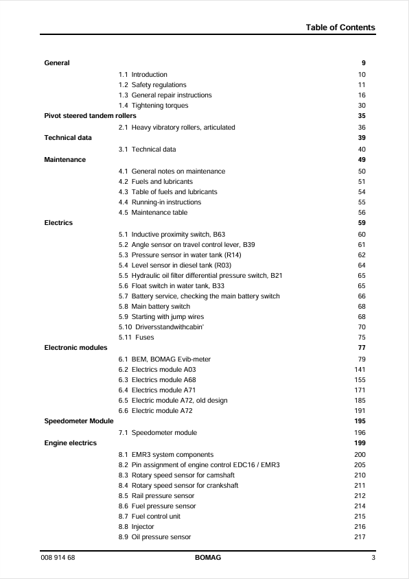 BOMAG BW190AD-4 Service Manual 00891468 11.2013 PDF