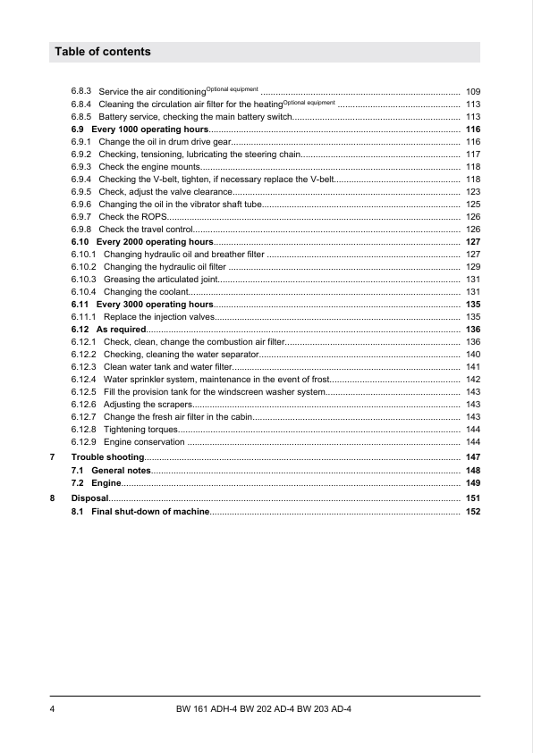 BOMAG BW203AD-4 Operating and Maintenance Instruction Manual