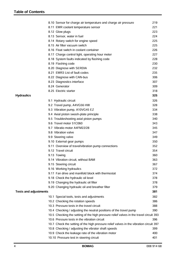 BOMAG BW203 AD-4 Service & Repair Manual 00891468 PDF