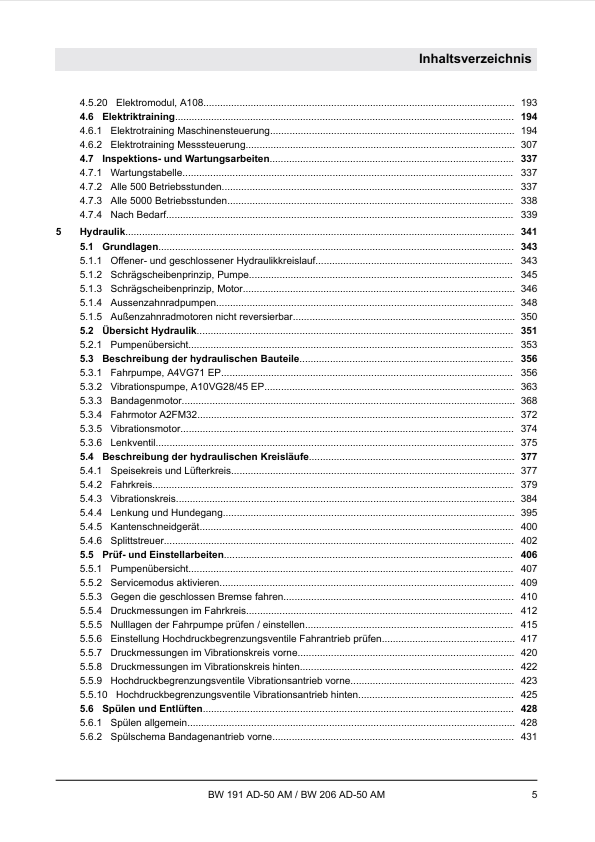 BOMAG BW206AD-50 AM 2018 Workshop Service Manual PDF