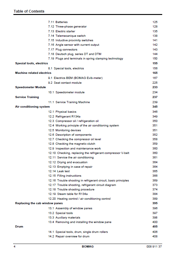 BOMAG BW219PD-4 Roller Workshop and Repair Manual 2007 Edition