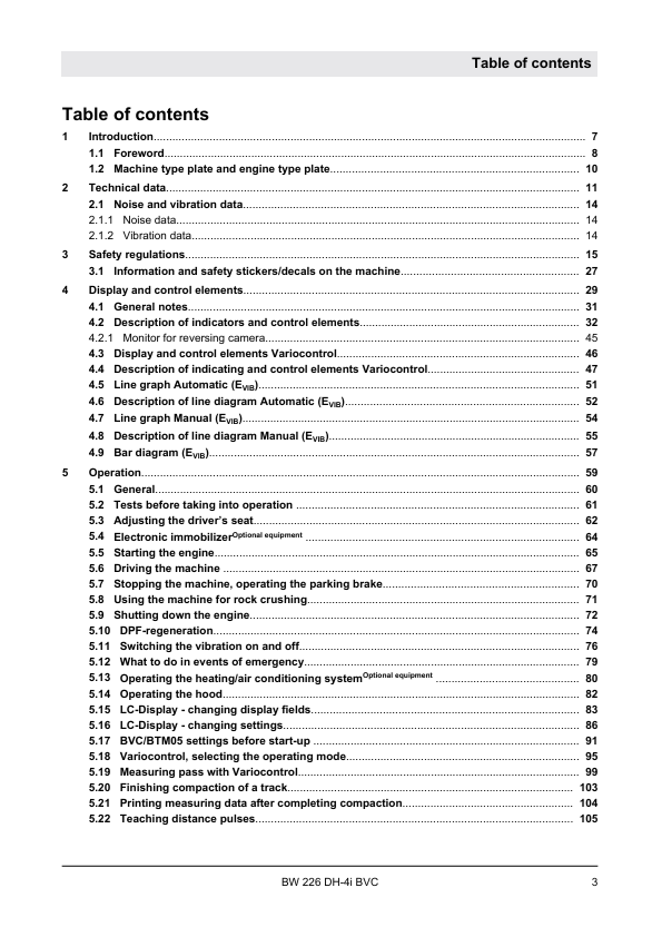 BOMAG BW226 DH-4I BVC Instruction Manual 00807641 PDF