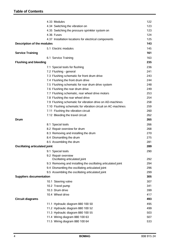 BOMAG BW 100 AD-4 - BW 125 AC-4 Repair Manual 00891524 PDF