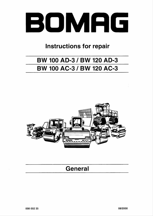 BOMAG BW 120 AD-3 Repair Manual 00819371 PDF
