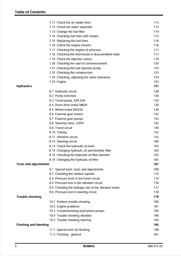 BOMAG BW 120 AD-4 Combination Roller Repair Service Manual PDF
