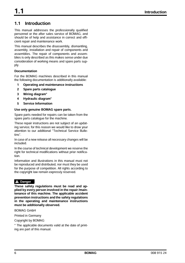 BOMAG BW 120 AD-4 Service Manual 00891524 PDF Download