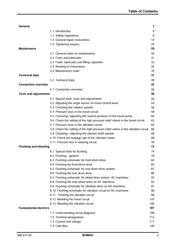 BOMAG BW 141 AD-4 Roller Service Manual 2008 PDF 00891092