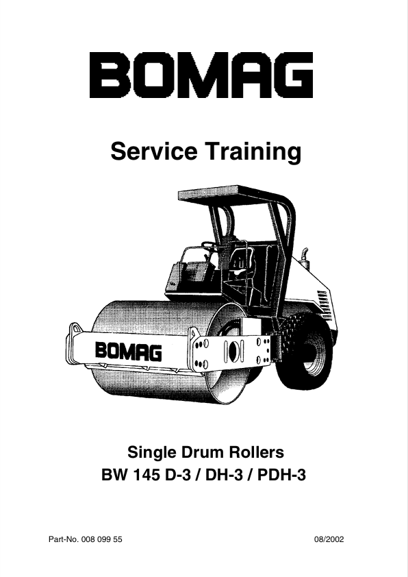 BOMAG BW 145 D-3 DH-3 PDH-3 Service Training Manual PDF