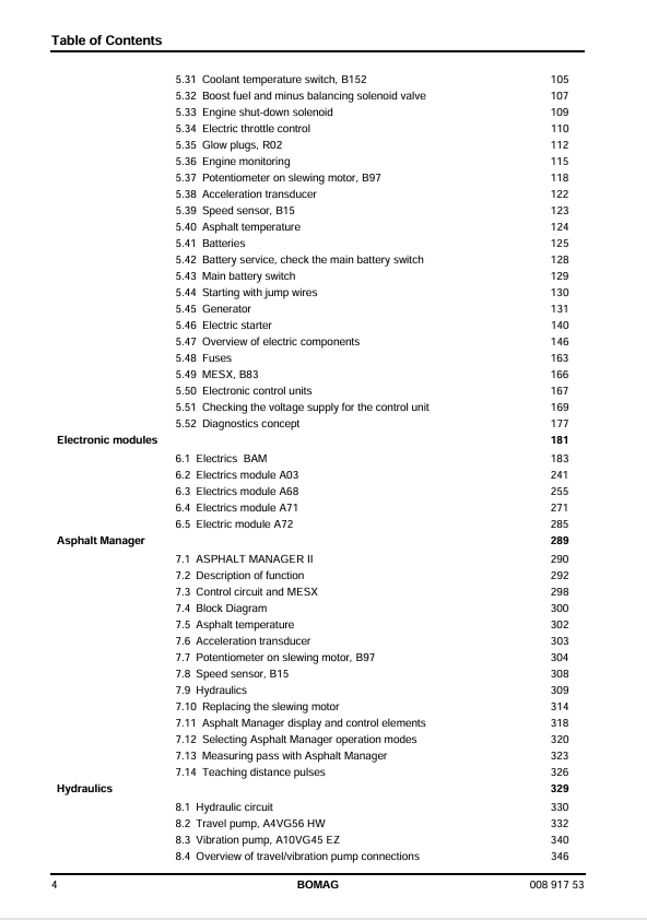 BOMAG BW 154 AD-4 AM Roller Manual 00891753 | 04.2011 PDF