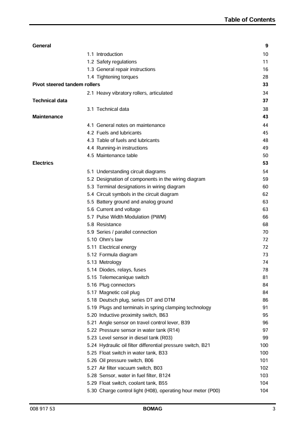 BOMAG BW 154 AD-4 AM Service & Repair Manual 00891753 PDF