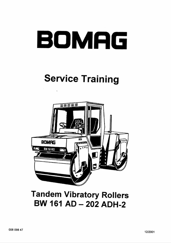 BOMAG BW 161 AD-2 Service Training 00809847.L01 PDF