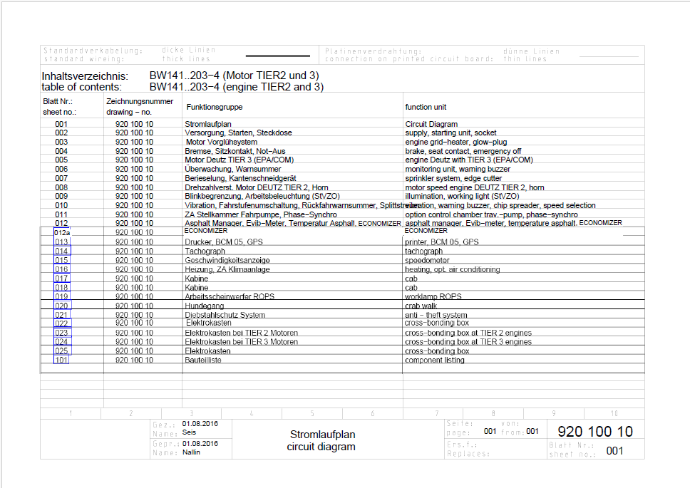 BOMAG BW 161 AD-4 Tandem Vibratory Roller Electric & Hydraulic Schematic Diagram Manual (SN: 961920911001-961920919999)
