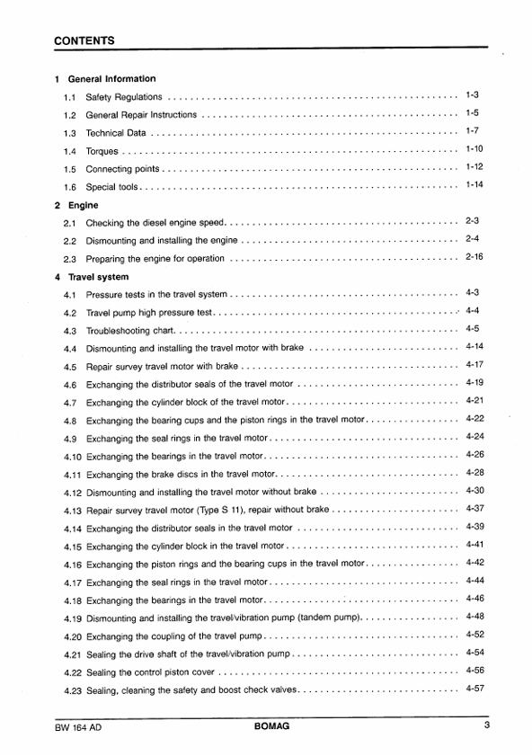 BOMAG BW 164AD Service and Repair Manual PDF Download