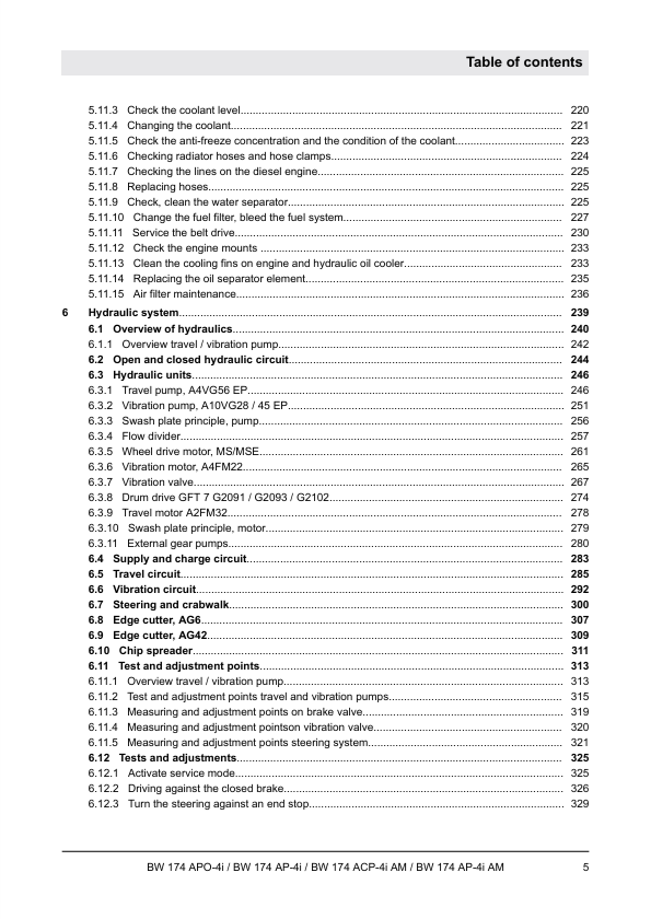 BOMAG BW 174APO-4I Service Manual 00892311 06.2017 PDF