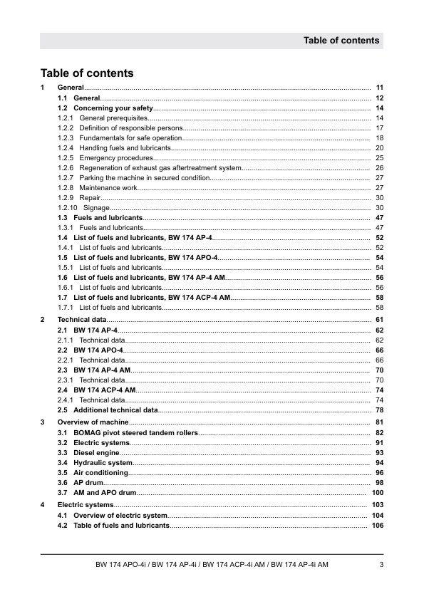 BOMAG BW 174APO-4I Service Training Manual 00892311 PDF