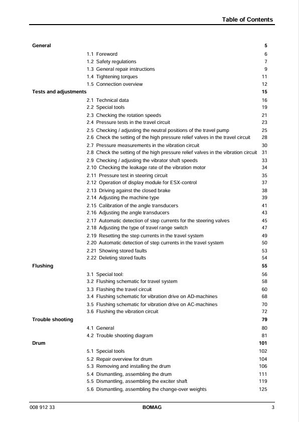 BOMAG BW 174 AD Roller Repair & Instruction Manual PDF