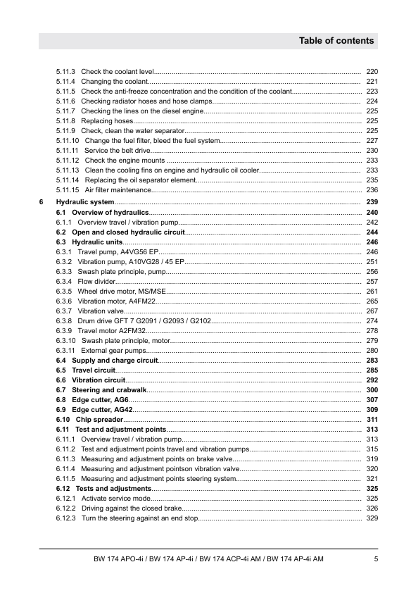 BOMAG BW 174 AP Roller Training & Service Manual 00892311 PDF