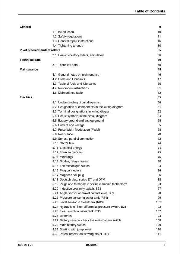 BOMAG BW 190 AD-4 Service Manual 00891472 04.2011 PDF