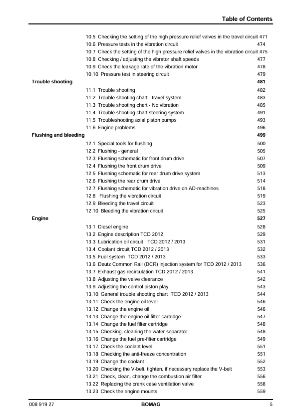 BOMAG BW 190 AD-4 Vibratory Roller Training & Service Manual PDF