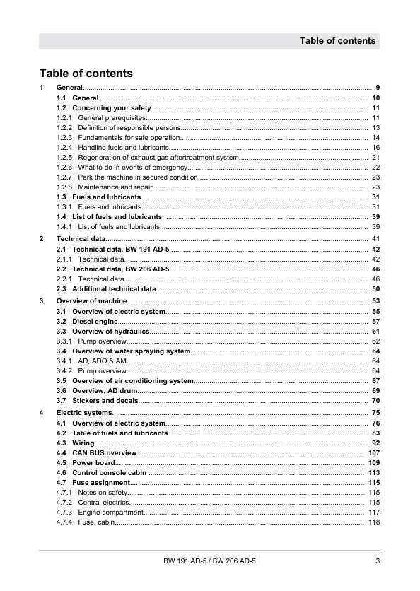 BOMAG BW 191 AD-5 BW 206 AD-5 Service Training Manual PDF